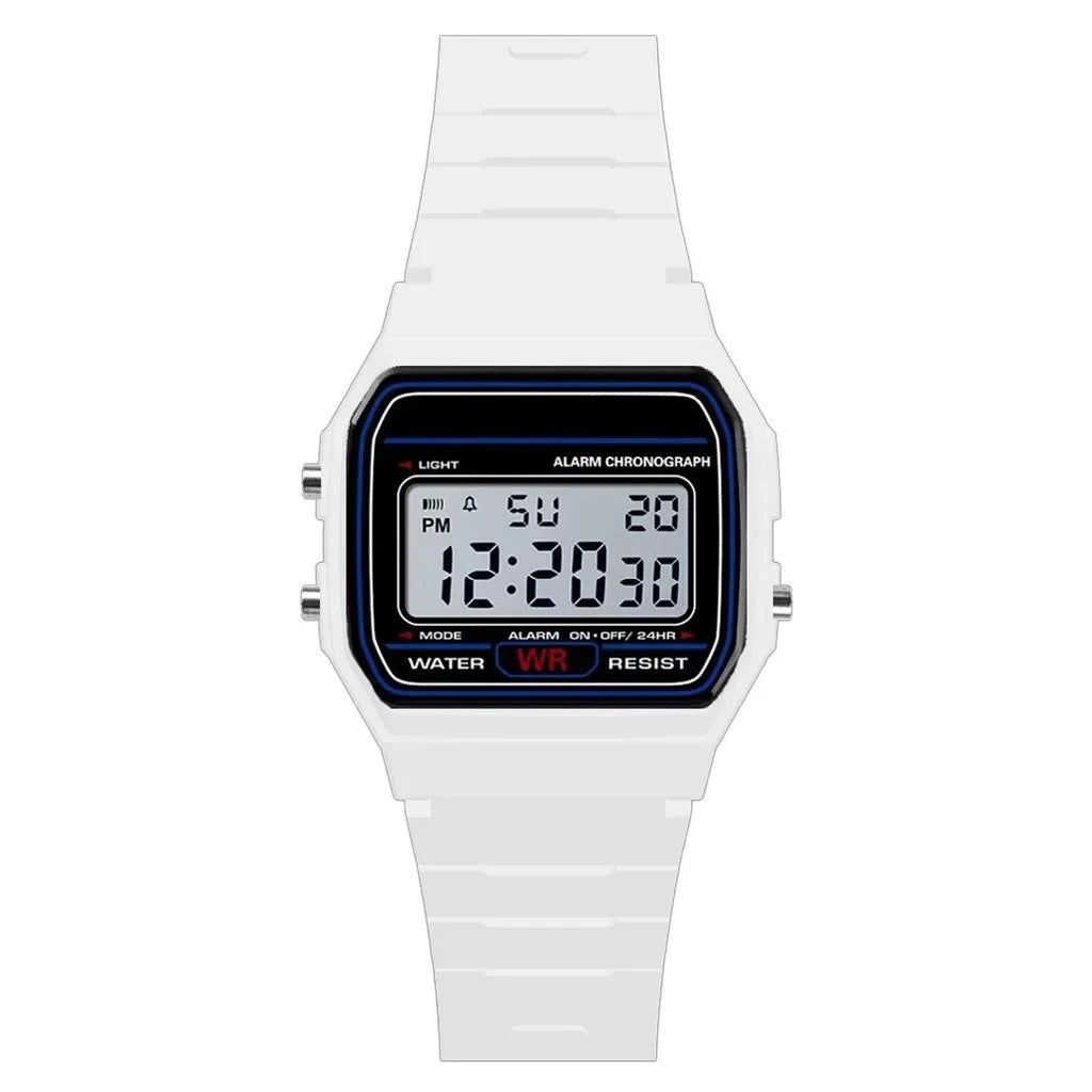 Wakefresh luxury men's analog digital military sport watch with LED display, waterproof wristwatch with bracelet and alarm for kids and women