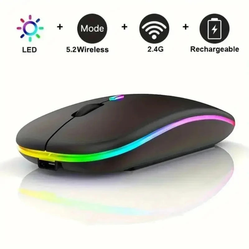 Wakefresh HOMEFISH PHONEPACE dual mode wireless mouse with LED backlit, optical sensor, 2.4G and Bluetooth connectivity for PC and laptop