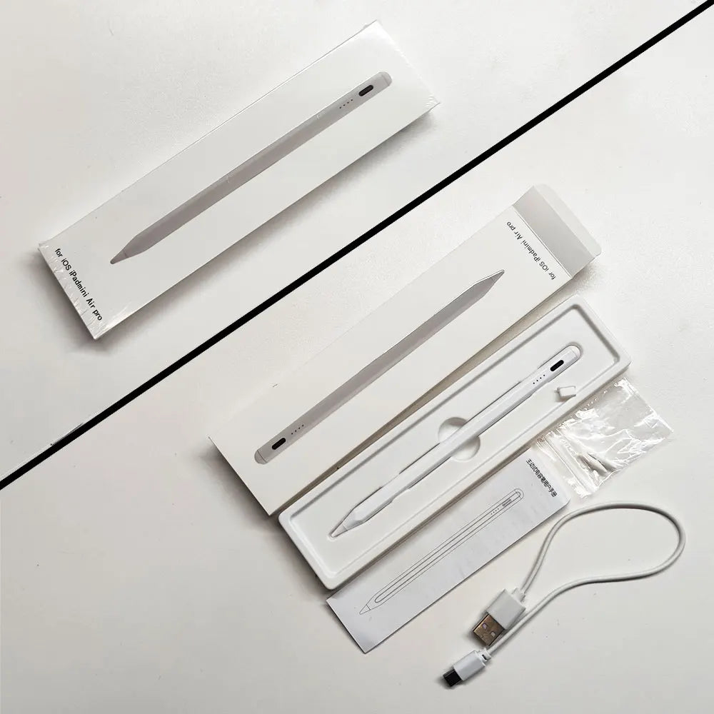 Wakefresh stylus pen for Apple Pencil with LED power indicators and palm rejection, compatible with iPad models from 2018 to 2025.