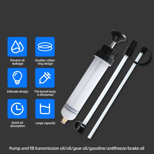 Wakefresh 200/500ML car oil extractor pump used for liquid fluid extraction and transfer in automotive maintenance.