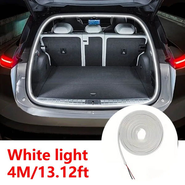Wakefresh car interior LED trunk lighting strip with automatic sensor, high brightness, and ambient decoration for tailgate area.