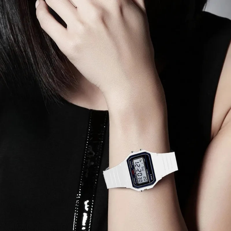 Wakefresh luxury men's analog digital military sport watch with LED display, waterproof wristwatch with bracelet and alarm.