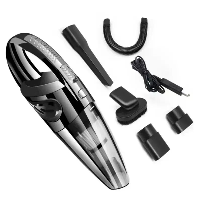 Wakefresh wireless handheld vacuum cleaner with cyclone suction, rechargeable for car, home, and pet hair cleaning.