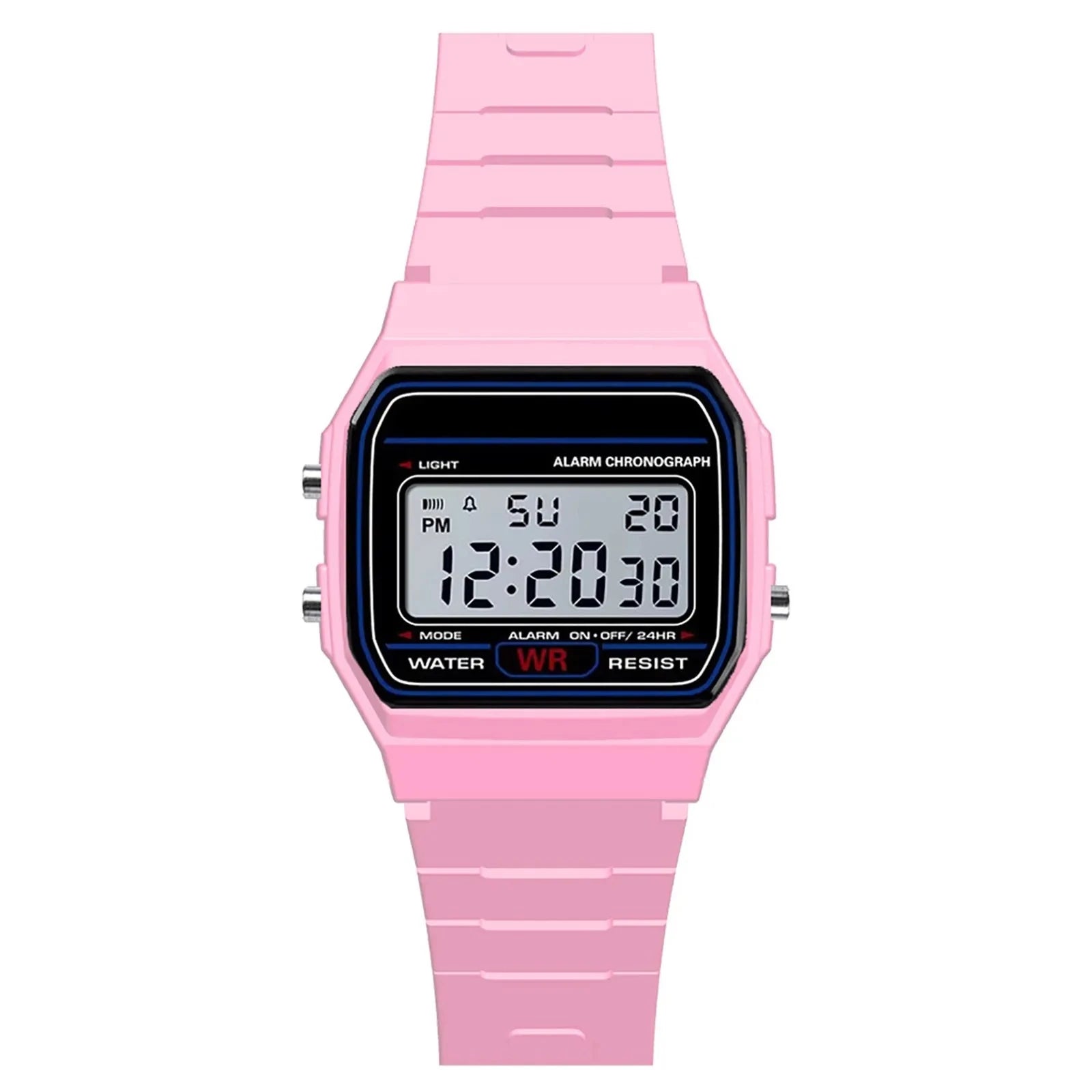 Wakefresh luxury men's analog digital military sport watch with LED display, waterproof design, bracelet, and alarm for kids and women.