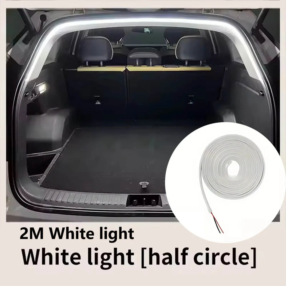 Wakefresh car interior LED trunk lighting strip with automatic sensing, high brightness ambient light for tailgate decoration.