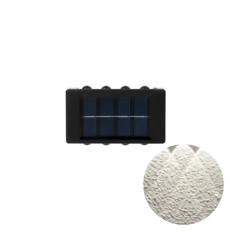 Wakefresh Solar Outdoor Wall Light with 12 LEDs, waterproof garden lamp, decorative courtyard balustrade atmosphere lighting.