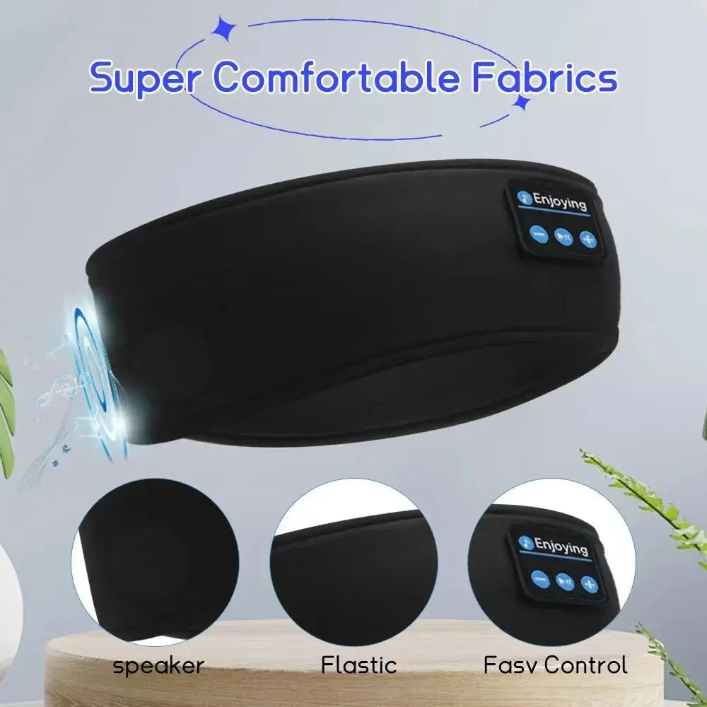 Wireless Bluetooth Music Eye Mask Sports Headband Anti - noise Headphones Talk Running Yoga Music Headwear Wireless Sleep Headphon - Wakefresh