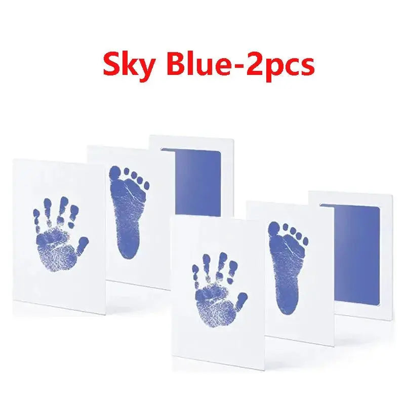 2/4pc Baby Handprint Footprints Ink Pads Safe Non - toxic No - Touch Skin Inkless Inkpad Kits Pet Cat Dog Paw Prints Souvenirs Gifts - Wakefresh