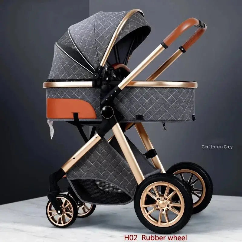 New 2 in 1 Baby Stroller High Landscape Carriage Light Newborn Pram Shock Proof Two Way Kid Car Baby Comfort Cart 2024 - Wakefresh